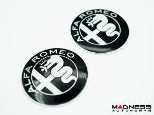 Alfa Romeo Emblems & Badges Kit - Black - "Alfa Romeo" + "Sportiva" Emblems + 2 AR Badges
